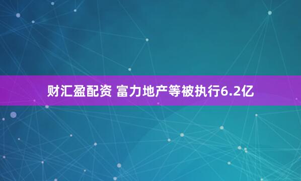 财汇盈配资 富力地产等被执行6.2亿